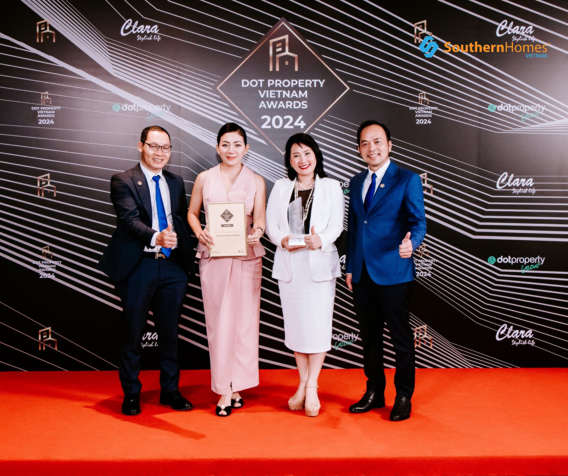 Ban lãnh đạo Southern Homes Việt Nam vinh dự nhận giải thưởng Vietnam's Best Real Estate Agencies 