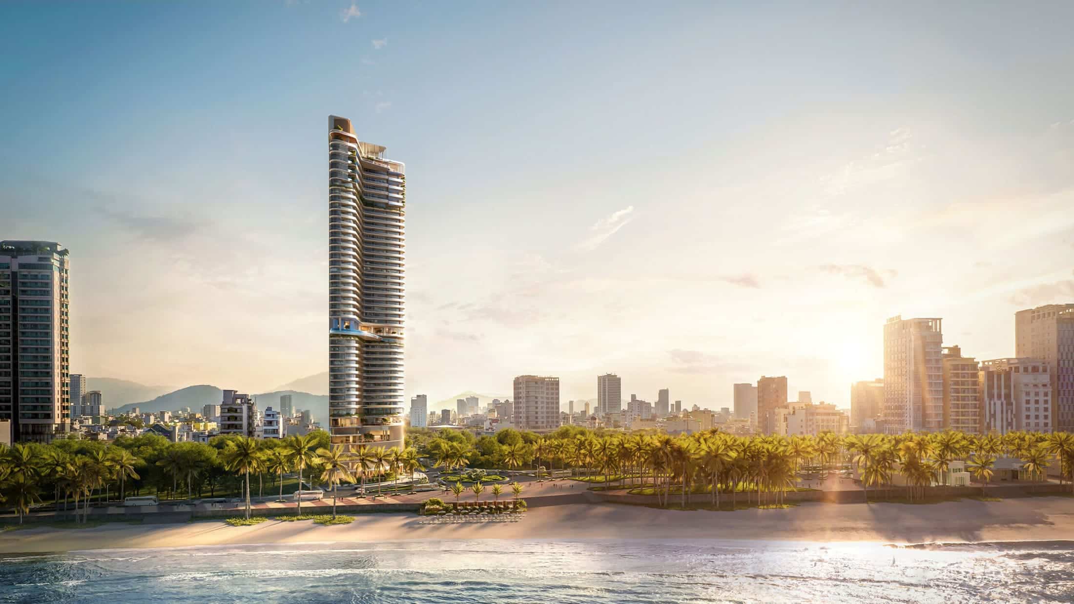 Dự án Nobu Residences Đà Nẵng tọa lạc tại vị trí đắc địa bên bờ Biển Mỹ Khê của chủ đầu tư VCRE